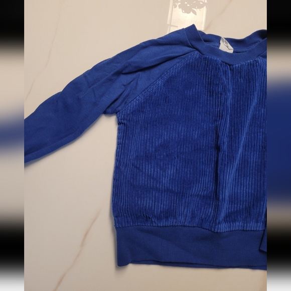 Blue Corduroy Crewneck Sweater - Picture 2 of 4